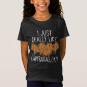 Capybara Gift Kids Women Cute Capybara Tシャツ (正面)
