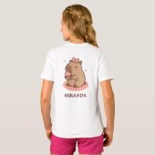 Capybara Girls Personalised Cute Funny Tシャツ (裏面フル)