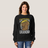 Capybara Grandma Rodent Animal Capybaras  Grandmot スウェットシャツ (正面フル)