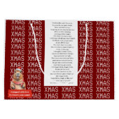 CAPYBARA green XMAS NAME EDITABLE ラージペーパーバッグ (裏面)