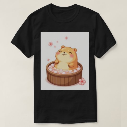 Capybara Hot Tub Relaxation Sticker Capybara Spa D Tシャツ (デザイン正面)