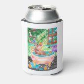 Capybara in Bath Tub with Oranges 缶クーラー (缶裏面)