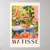 Capybara in Bathtub Art Print Pink Tropical ポスター (正面)