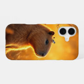 Capybara in Golden Field Cute Phone Case iPhone 16ケース (裏面横)