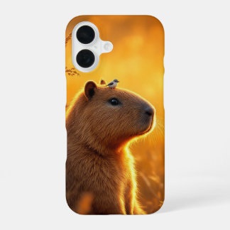 Capybara in Golden Field Cute Phone Case iPhone 16ケース