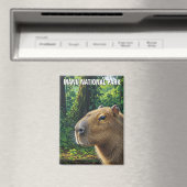 Capybara in Manu National Park Peru マグネット (インサイチュ (食洗機))