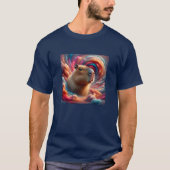 Capybara in the clouds tシャツ (正面)