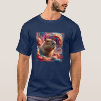 Capybara in the clouds tシャツ