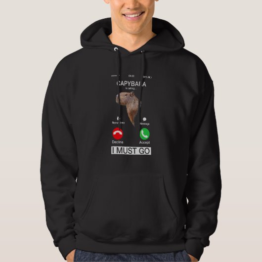 Capybara Is Calling  Capibara Rodent Animal  Humor パーカ (正面)