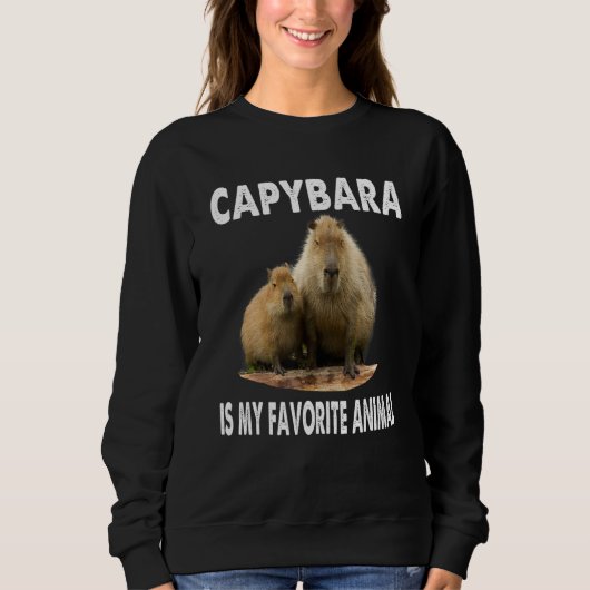 Capybara Is My Spirit Animal  Capybara Pet Animal スウェットシャツ (正面)