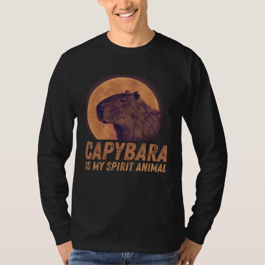 Capybara Is My Spirit Animal Capybara Tシャツ (正面)