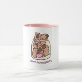 Capybara Jar Art - "Anti-Depressants" Whimsical マグカップ (中央)