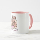 Capybara Jar Art - "Anti-Depressants" Whimsical マグカップ (正面右)
