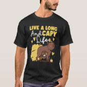 Capybara Live A Long And Capy Life Tシャツ (正面)
