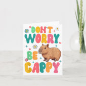 Capybara Lover Motivation Sitive Don't That Worry カード (正面)