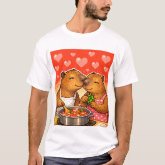 Capybara Loves Cooking Tシャツ