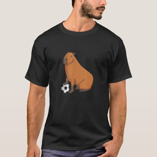 Capybara Meme Soccer player with Football Tシャツ (正面)