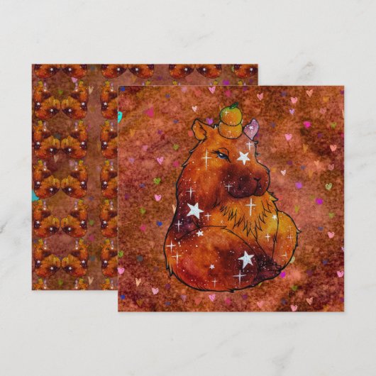 Capybara named Dream 招待状 (正面/裏面)
