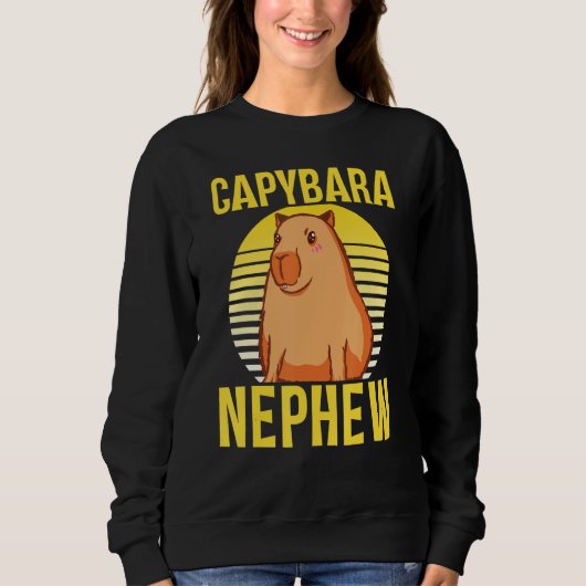 Capybara Nephew Animal  Rodent Capybaras スウェットシャツ (正面)