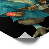 Capybara Ninja Samurai Japan Funny Japanese Graphi ポスター (角)