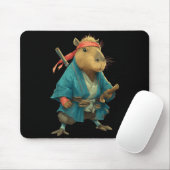 Capybara Ninja Samurai Japan Funny Japanese Graphi マウスパッド (マウス)