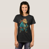 Capybara Ninja Samurai Japan Funny Japanese Graphi Tシャツ (正面フル)