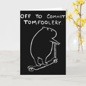 Capybara Off To Commit Tomfoolery カード (黄色い花)