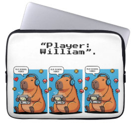 Capybara Old School Gamer Laptop Sleeve ラップトップスリーブ