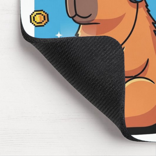 Capybara Old School Gamer Mousepad マウスパッド (コーナー)