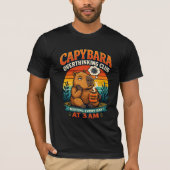 Capybara Overthinking Club Funny Anxiety Retro Vin Tシャツ (正面)