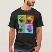 Capybara Painted Art Portrait Cute Capybara Lover  Tシャツ (正面)