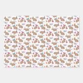 Capybara Personalized Kids Birthday White ラッピングペーパーシート (正面3)