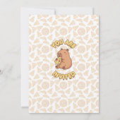 Capybara Pizza Party Birthday Invitation 招待状 (裏面)