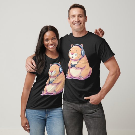Capybara Playing Video Games Funny Tシャツ (ユニセックス)