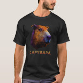 Capybara Polygon Capibara Wildlife Low Poly Animal Tシャツ (正面)