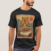 Capybara Ramen Japanese Funny Graphic Kawaii Anime Tシャツ (正面)