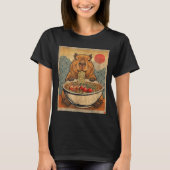 Capybara Ramen Japanese Funny Graphic Kawaii Anime Tシャツ (正面)