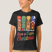 Capybara Reindeer Xmas Have A Capy Christmas  Tシャツ (正面)