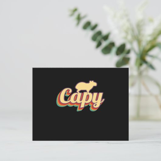 Capybara Retro Capibara ポストカード (スタンド正面)