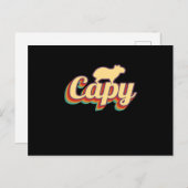 Capybara Retro Capibara ポストカード (正面/裏面)