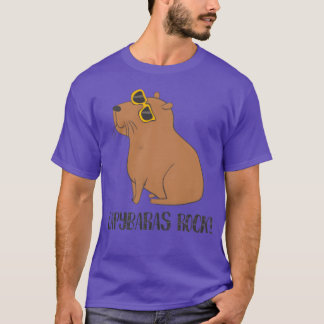 Capybara Rocks family Tシャツ