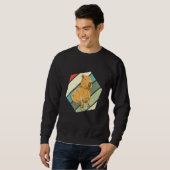 Capybara  Rodent Hexa Capybara Retro  Capybara スウェットシャツ (正面フル)