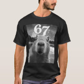 Capybara Selfie With 67 Meme Capy Graphic For Men  Tシャツ (正面)