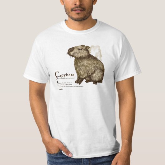 capybara - sepia tシャツ (正面)
