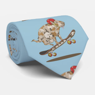 Capybara Skateboard ollie ネクタイ