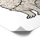 Capybara Smoking Christmas Ugly Cigarette Gen Z  ポスター (角)