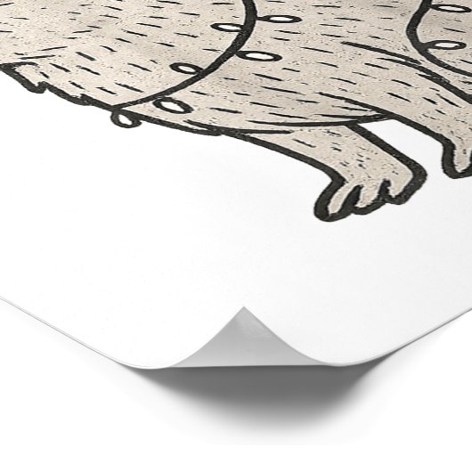 Capybara Smoking Christmas Ugly Cigarette Gen Z ポスター (角)