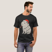 Capybara Smoking Christmas Ugly Cigarette Gen Z  Tシャツ (正面フル)