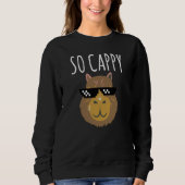 Capybara So Cappy Rodent Animal OK Pull Up Capy  1 スウェットシャツ (正面)