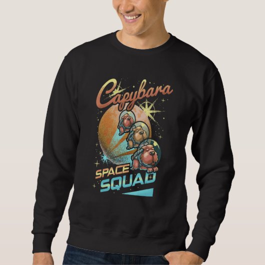 Capybara Space Squad  Animal   Capybara スウェットシャツ (正面)